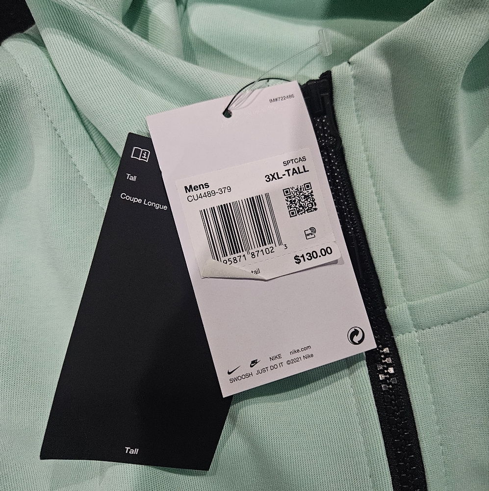 Nike Mint Green Zip-Up Hoodie - Picture 2 of 4
